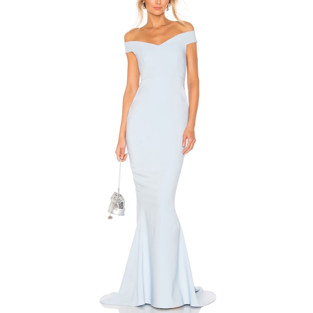 Nookie Strapless Light Blue Dress